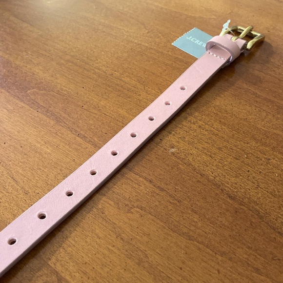 J. Crew Perforated Italian Leather Belt, XS/S, Dark Mauve (Nude/Blush/Pink), NWT - Picture 6 of 10